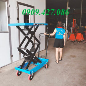 Xe nâng mặt bàn 800kg lên cao 1,4m giá rẻ tại Hưng Việt